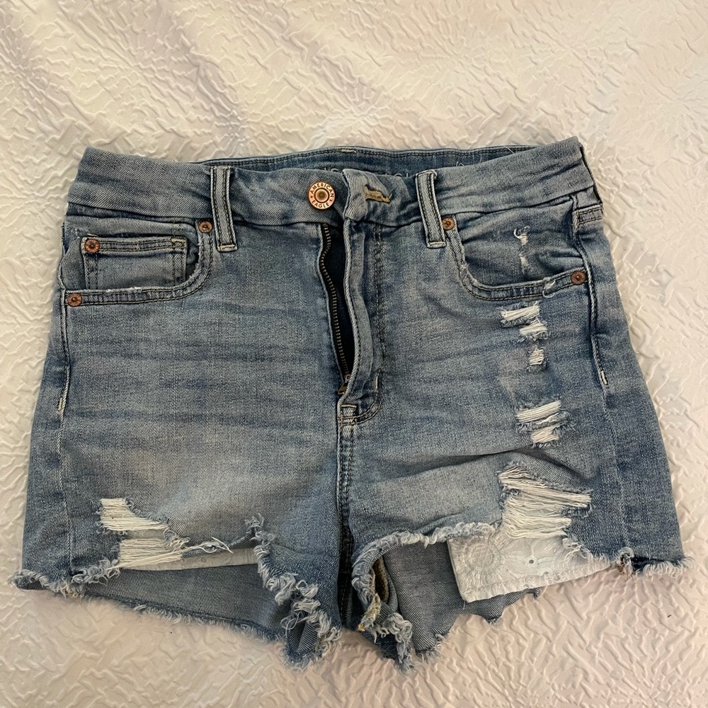 AE curvy hi-rise shortie super stretch size 4